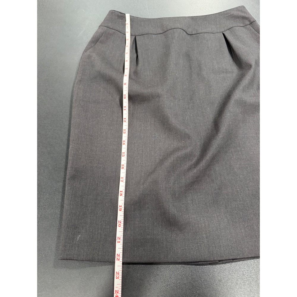 Worth New York 100% Wool Charcoal Gray Pencil Skirt Womens 6 Professional Career - Picture 2 of 6
